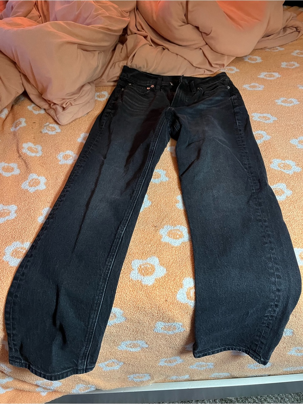 American Eagle Outfitters Black Wide-Leg Jeans